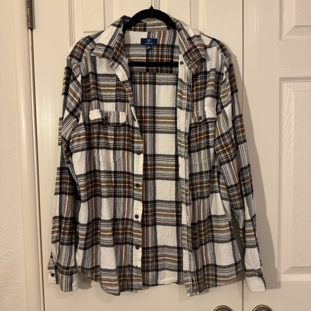 George Brand Men's Plaid Flannel Jacket Size XL